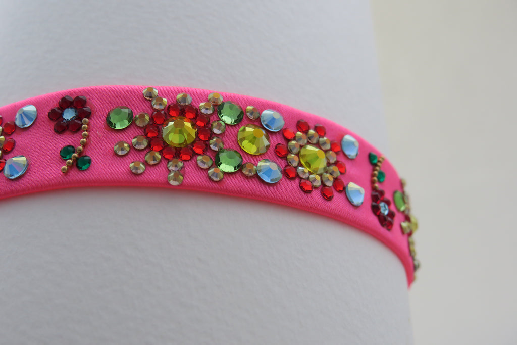 Sweet Meadows Pink Satin Choker