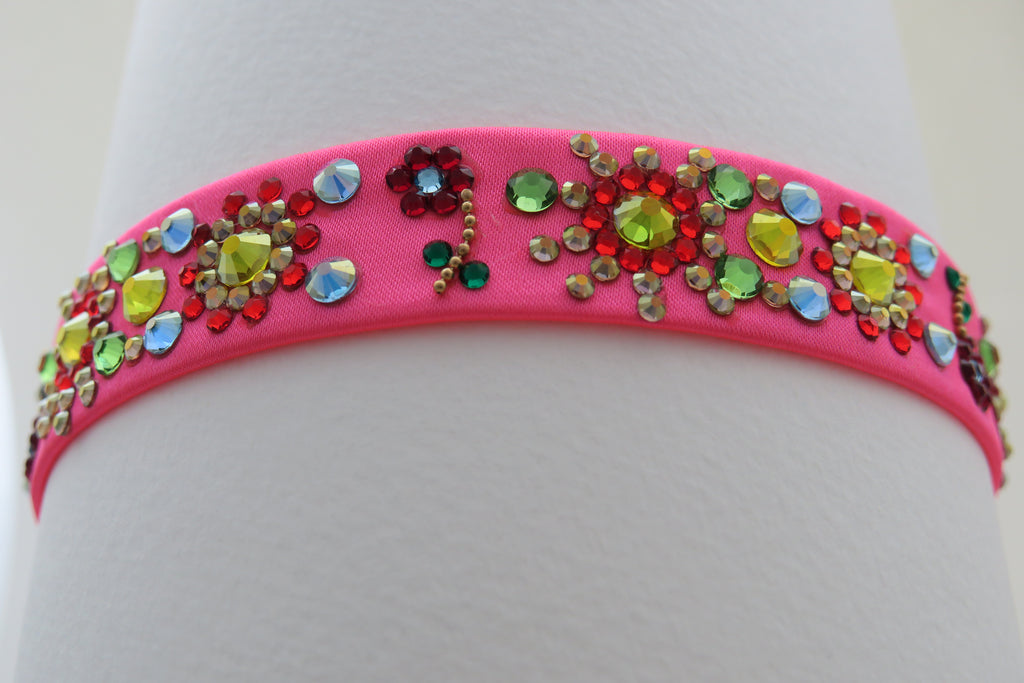 Sweet Meadows Pink Satin Choker